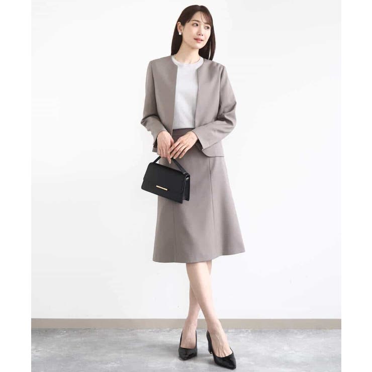 メランジ調セミフレアースカート/セットアップ対応/洗える | MK MICHEL KLEIN | 詳細画像12 