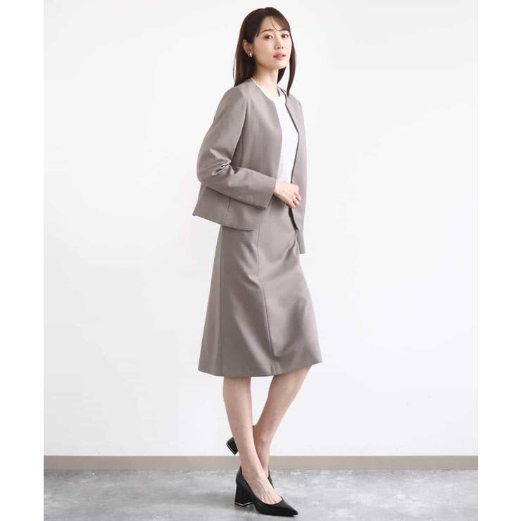 メランジ調セミフレアースカート/セットアップ対応/洗える | MK MICHEL KLEIN | 詳細画像13 