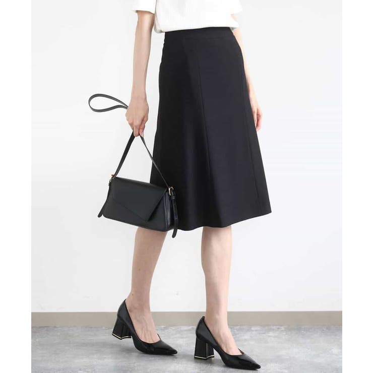 メランジ調セミフレアースカート/セットアップ対応/洗える | MK MICHEL KLEIN | 詳細画像2 