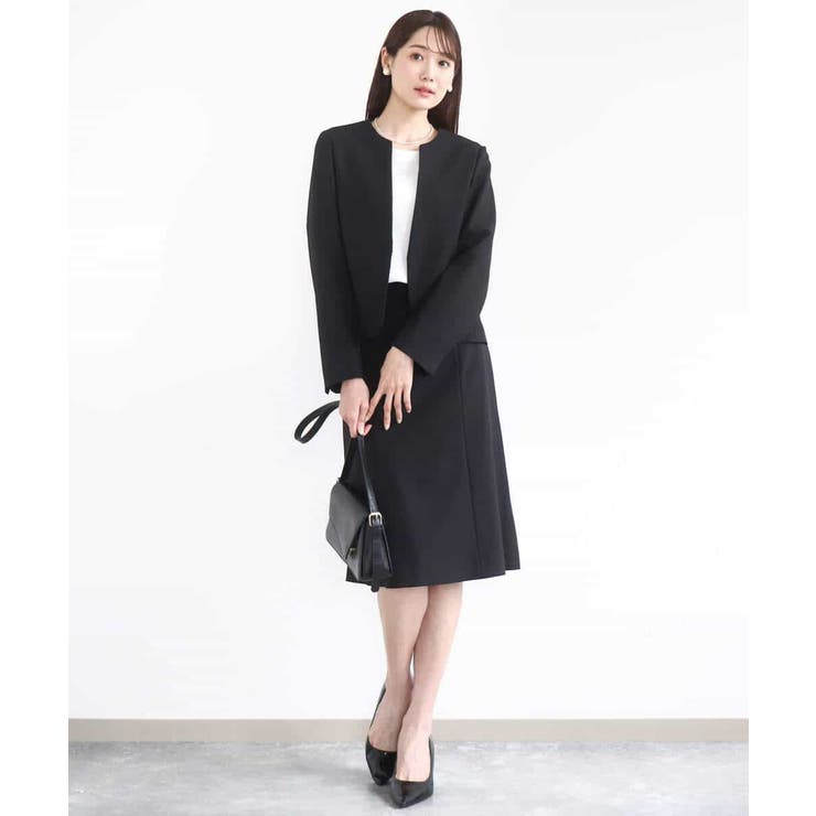 メランジ調セミフレアースカート/セットアップ対応/洗える | MK MICHEL KLEIN | 詳細画像3 