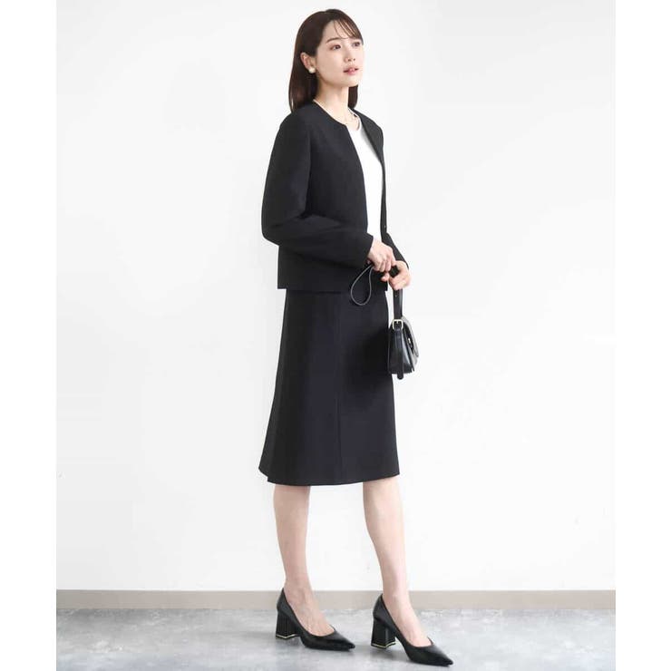 メランジ調セミフレアースカート/セットアップ対応/洗える | MK MICHEL KLEIN | 詳細画像5 