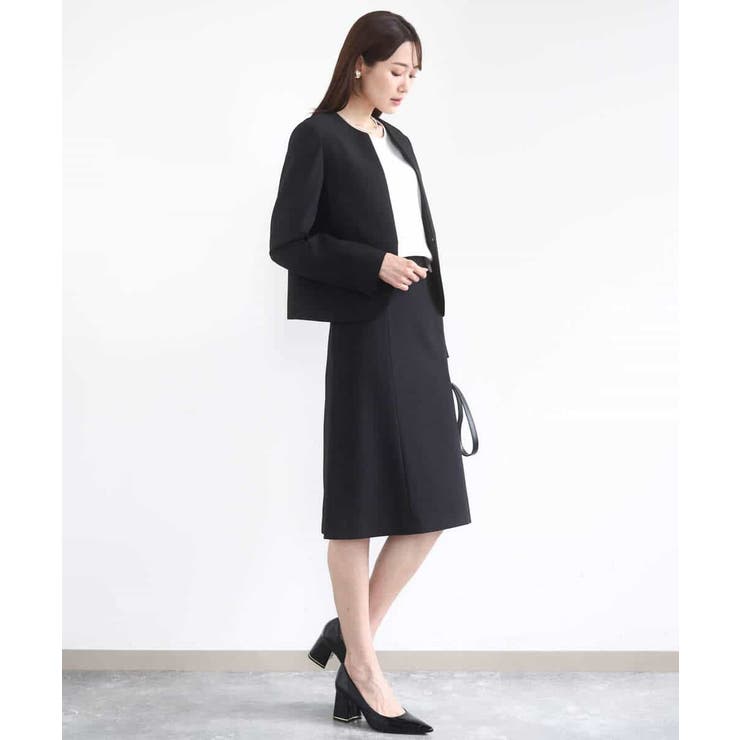 メランジ調セミフレアースカート/セットアップ対応/洗える | MK MICHEL KLEIN | 詳細画像6 