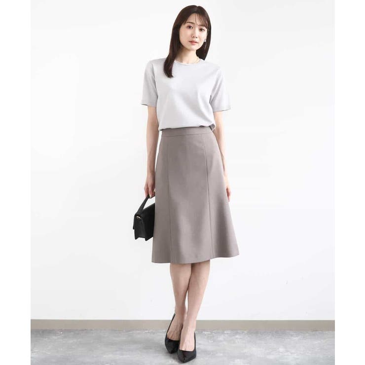 メランジ調セミフレアースカート/セットアップ対応/洗える | MK MICHEL KLEIN | 詳細画像8 