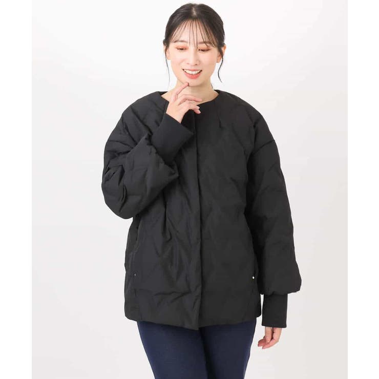 ノーカラーミドル丈ダウンコート | MK MICHEL KLEIN | 詳細画像19 