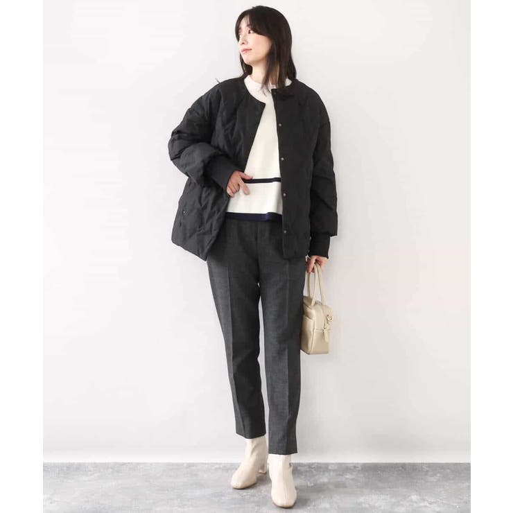 ノーカラーミドル丈ダウンコート | MK MICHEL KLEIN | 詳細画像5 