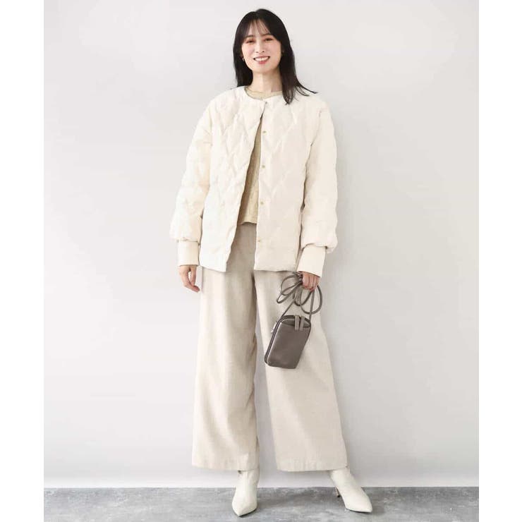 ノーカラーミドル丈ダウンコート | MK MICHEL KLEIN | 詳細画像7 