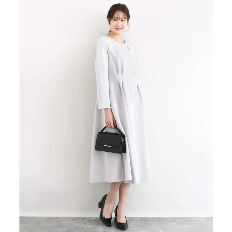 スムースダンボール タックワンピース/洗える | MK MICHEL KLEIN | 詳細画像10 