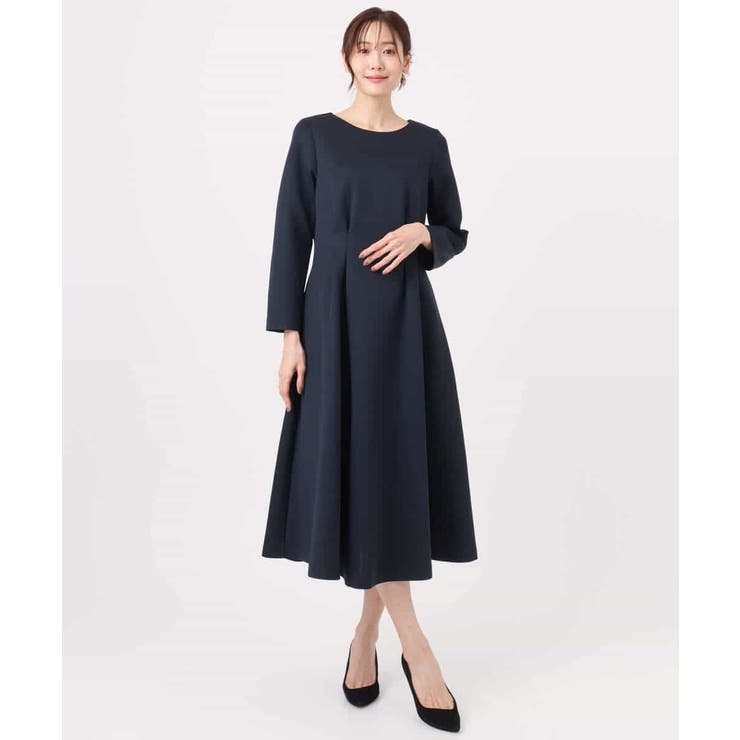 スムースダンボール タックワンピース/洗える | MK MICHEL KLEIN | 詳細画像4 
