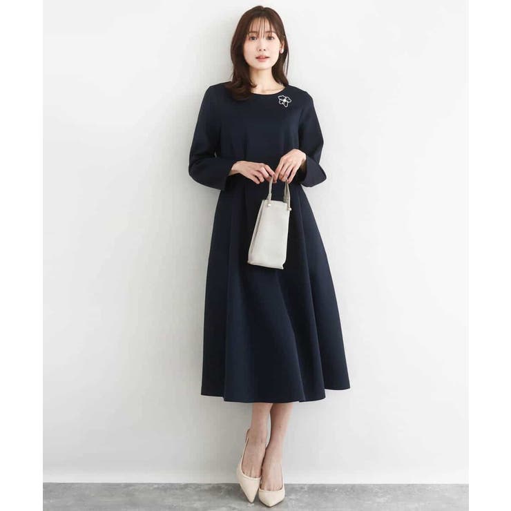 スムースダンボール タックワンピース/洗える | MK MICHEL KLEIN | 詳細画像7 