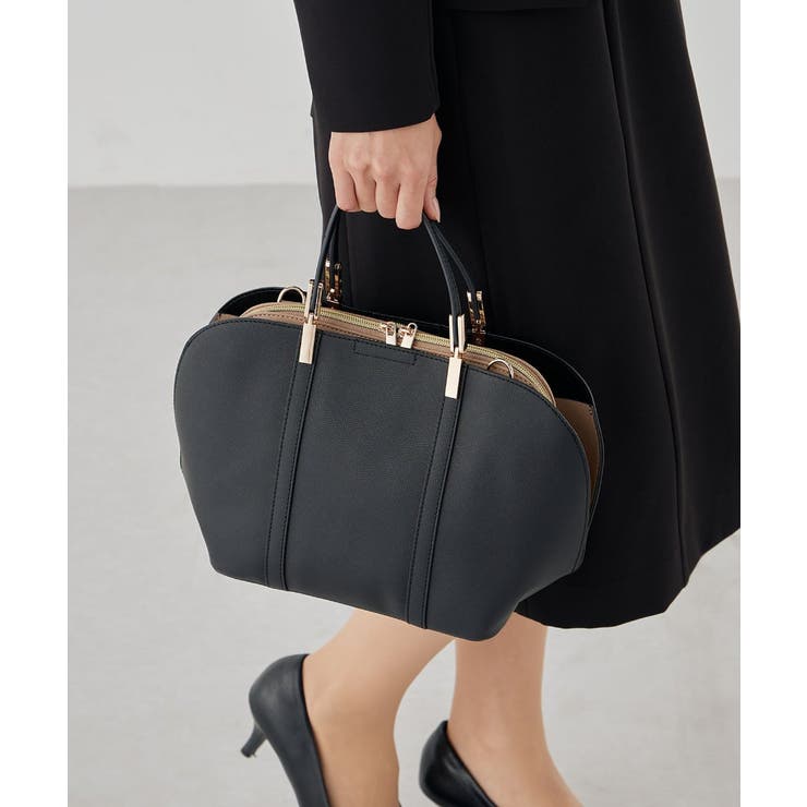 ブラック | カクシボ2WAYハーフムーンバッグ | a.v.v【WOMEN】