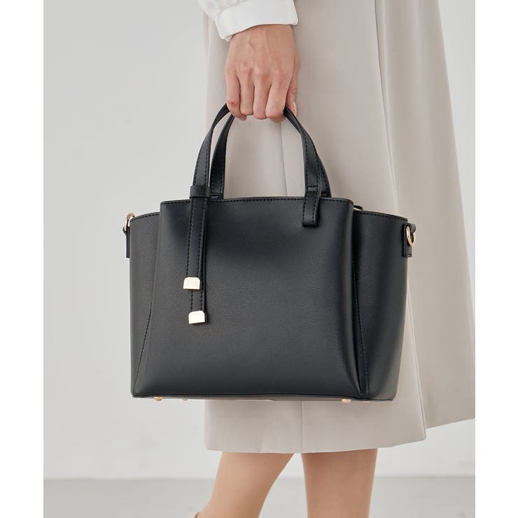 ブラック | ノットハンドルミドルサイズトート | a.v.v【WOMEN】