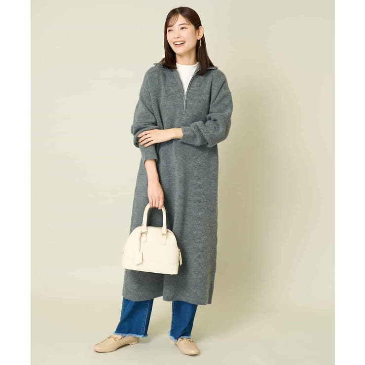 ハーフジップニットワンピース[品番：ITKW0018961]｜a.v.v【WOMEN