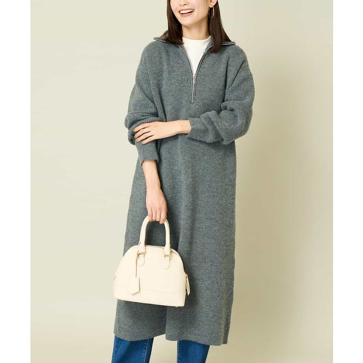 ハーフジップニットワンピース[品番：ITKW0018961]｜a.v.v【WOMEN