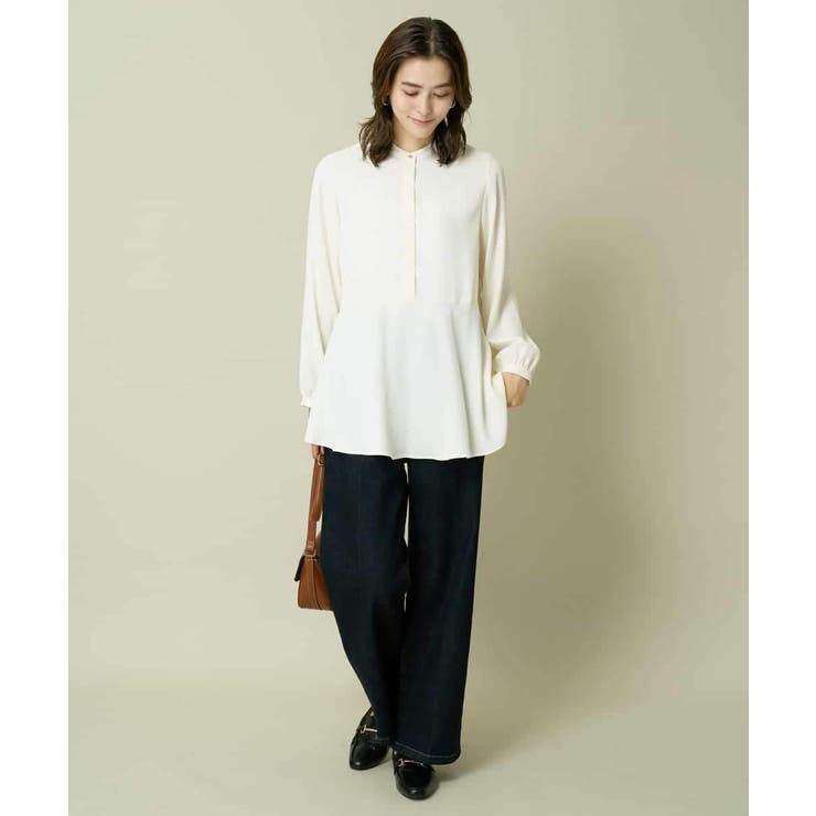 ウエスト切り替えペプラムブラウス | a.v.v【WOMEN】 | 詳細画像9 