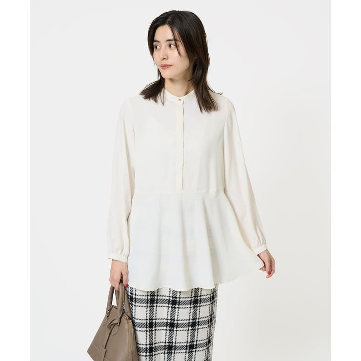 アイボリー | ウエスト切り替えペプラムブラウス | a.v.v【WOMEN】