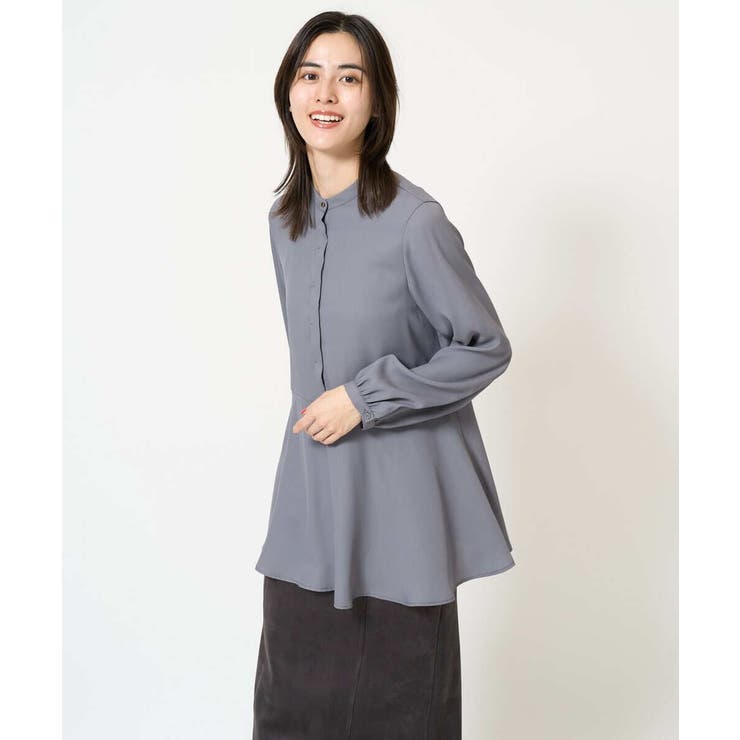 グレー | ウエスト切り替えペプラムブラウス | a.v.v【WOMEN】