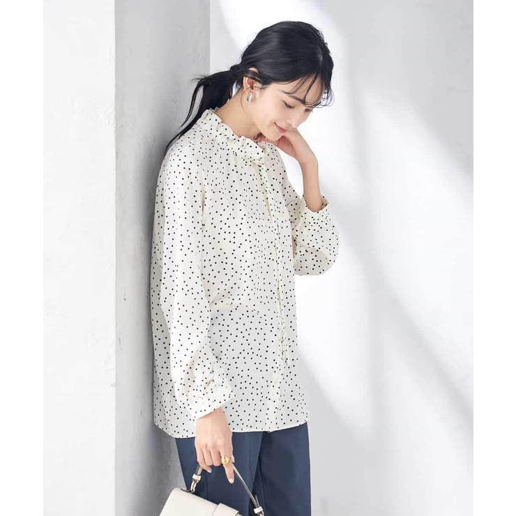 フリルネックボウタイブラウス | a.v.v【WOMEN】 | 詳細画像1 