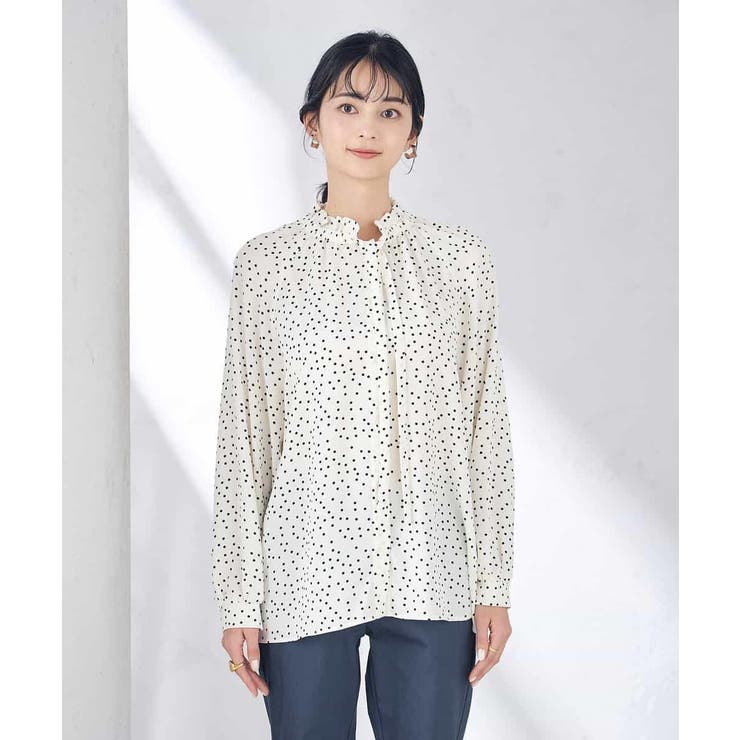 フリルネックボウタイブラウス | a.v.v【WOMEN】 | 詳細画像2 