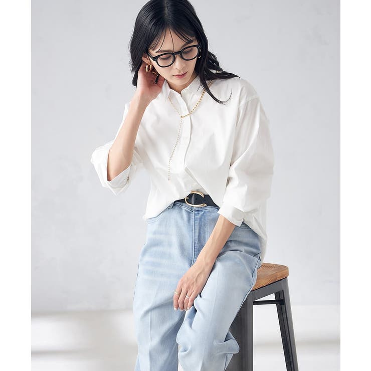 ホワイト | バックタックデザインシャツ | a.v.v【WOMEN】