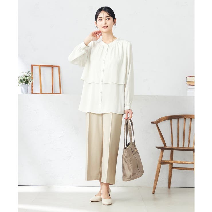 【前後2WAY】レイヤード風サテンブラウス | a.v.v【WOMEN】 | 詳細画像25 