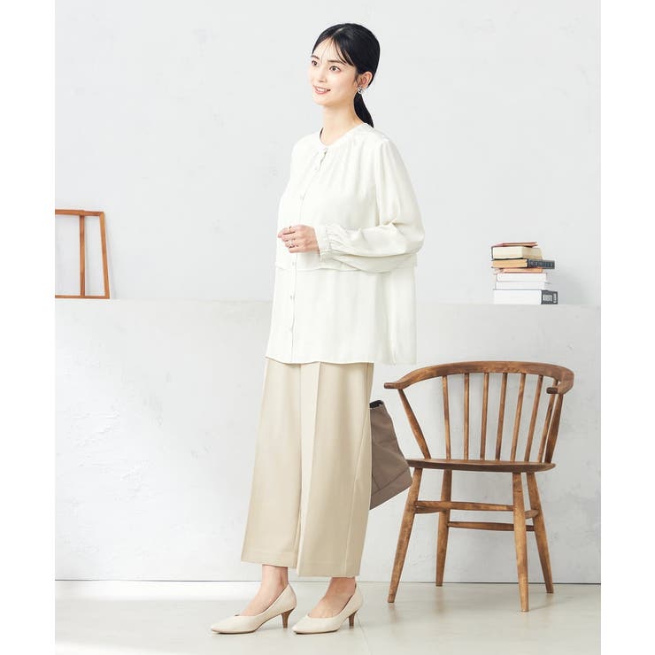 【前後2WAY】レイヤード風サテンブラウス | a.v.v【WOMEN】 | 詳細画像26 