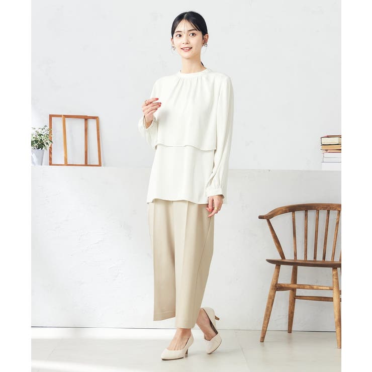 【前後2WAY】レイヤード風サテンブラウス | a.v.v【WOMEN】 | 詳細画像30 