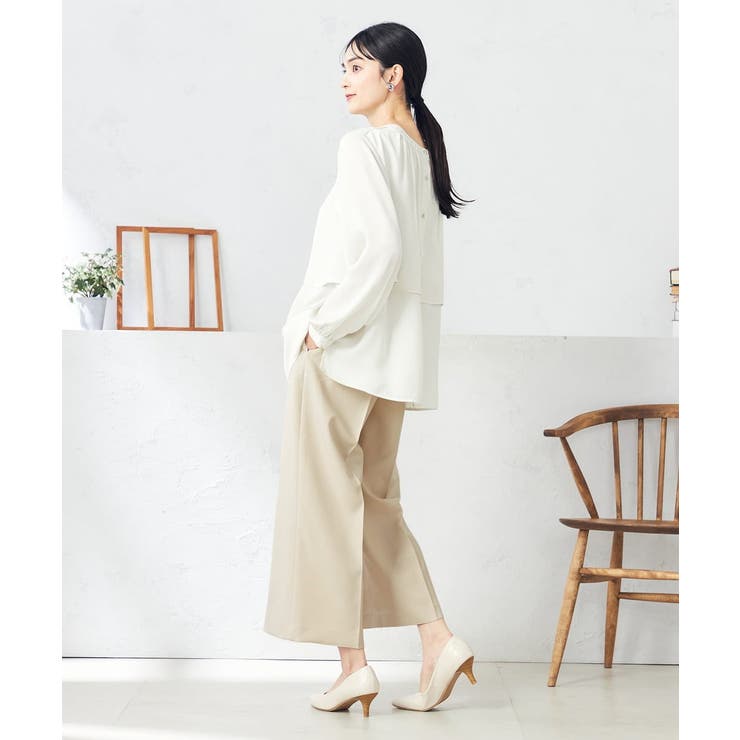 【前後2WAY】レイヤード風サテンブラウス | a.v.v【WOMEN】 | 詳細画像31 