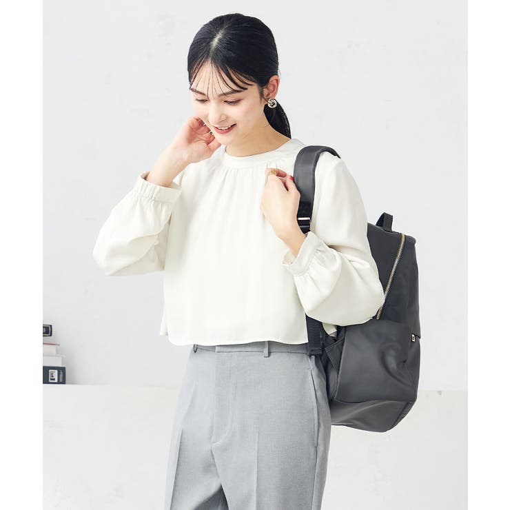 【前後2WAY】レイヤード風サテンブラウス | a.v.v【WOMEN】 | 詳細画像32 