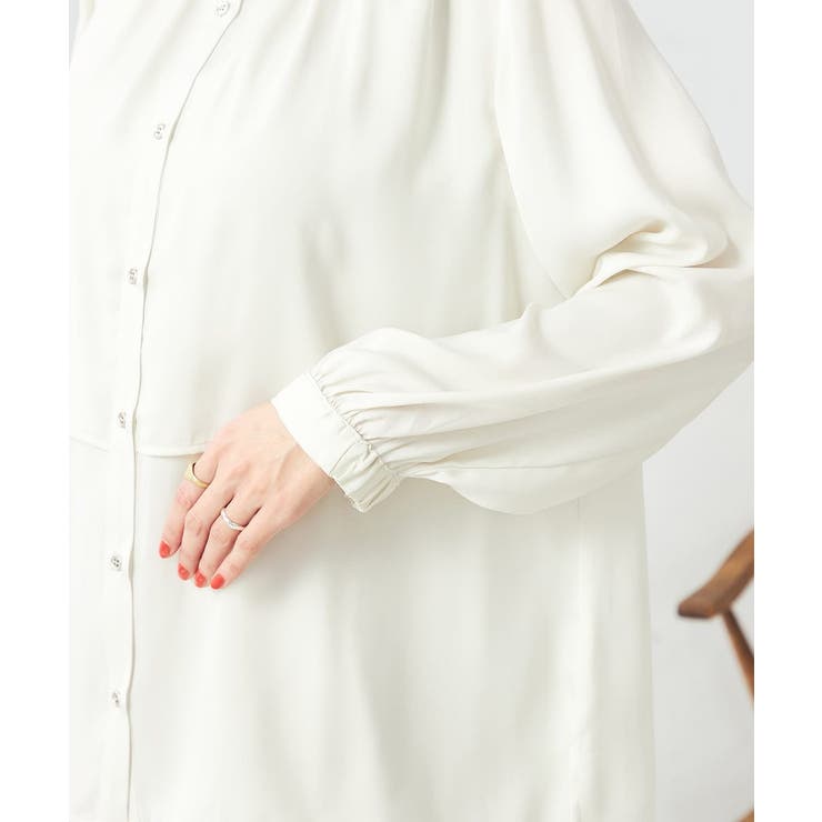 【前後2WAY】レイヤード風サテンブラウス | a.v.v【WOMEN】 | 詳細画像39 