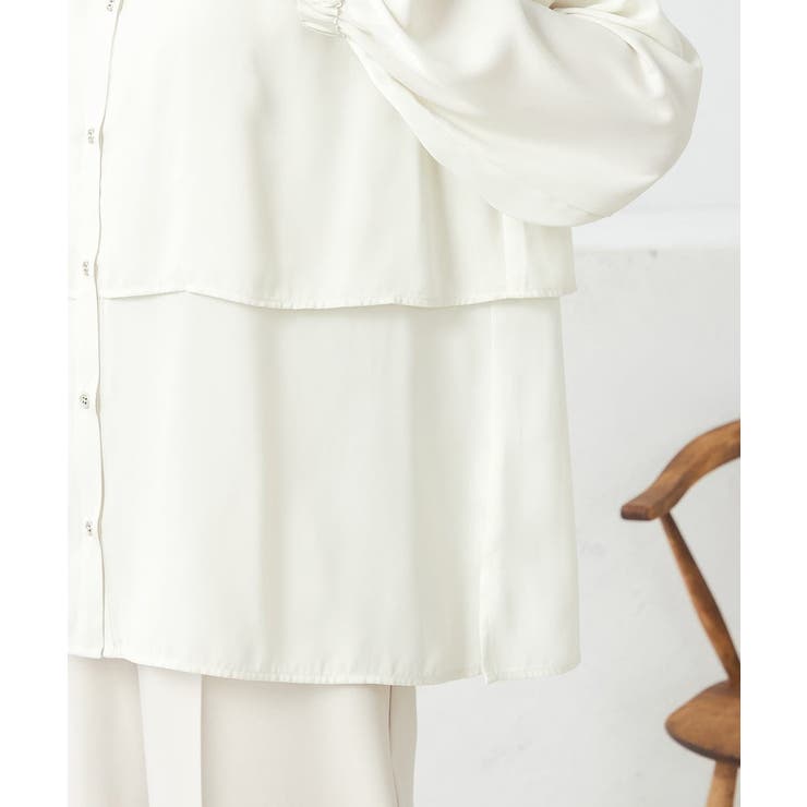 【前後2WAY】レイヤード風サテンブラウス | a.v.v【WOMEN】 | 詳細画像40 