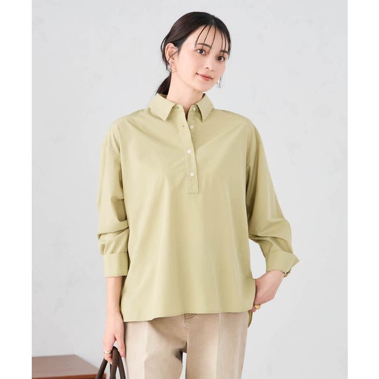 【防シワ】スキッパーシャツ | a.v.v【WOMEN】 | 詳細画像1 