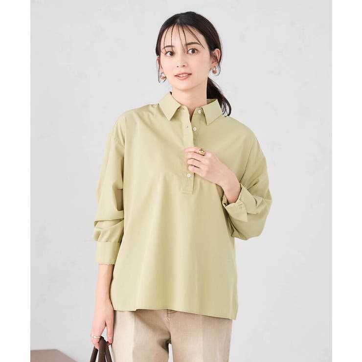 【防シワ】スキッパーシャツ | a.v.v【WOMEN】 | 詳細画像3 