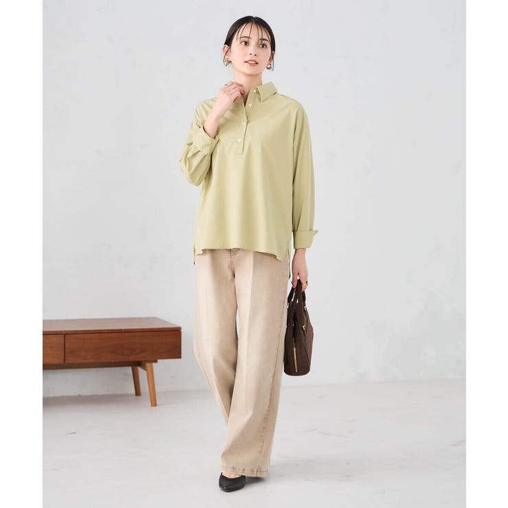 【防シワ】スキッパーシャツ | a.v.v【WOMEN】 | 詳細画像7 