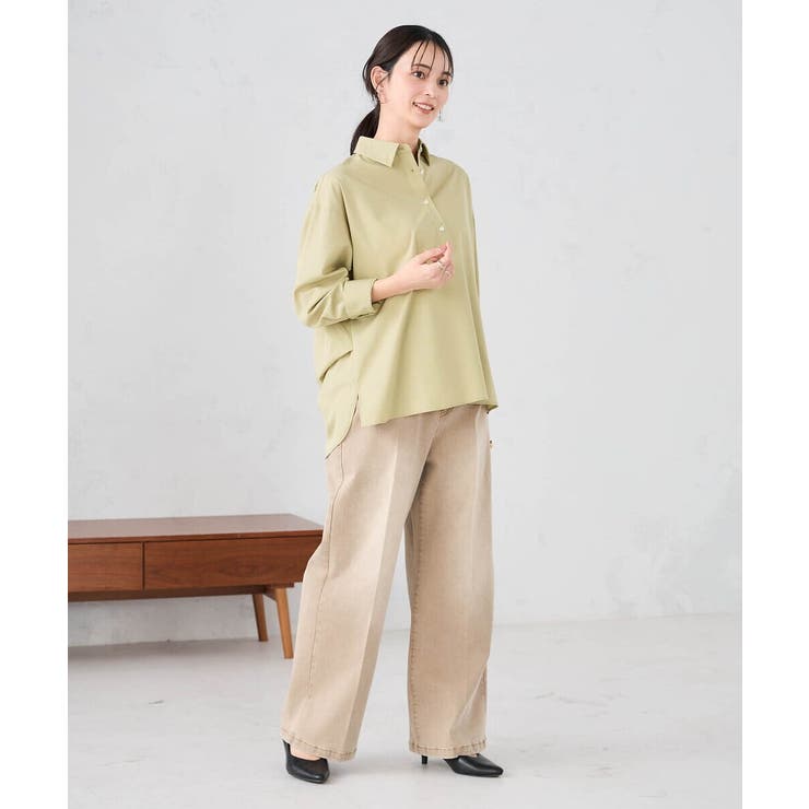 【防シワ】スキッパーシャツ | a.v.v【WOMEN】 | 詳細画像8 