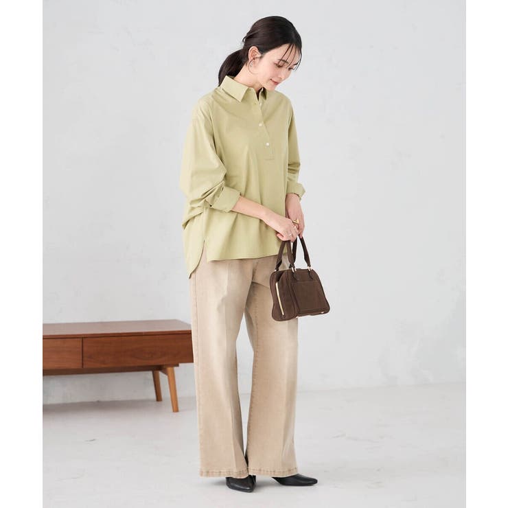 【防シワ】スキッパーシャツ | a.v.v【WOMEN】 | 詳細画像9 