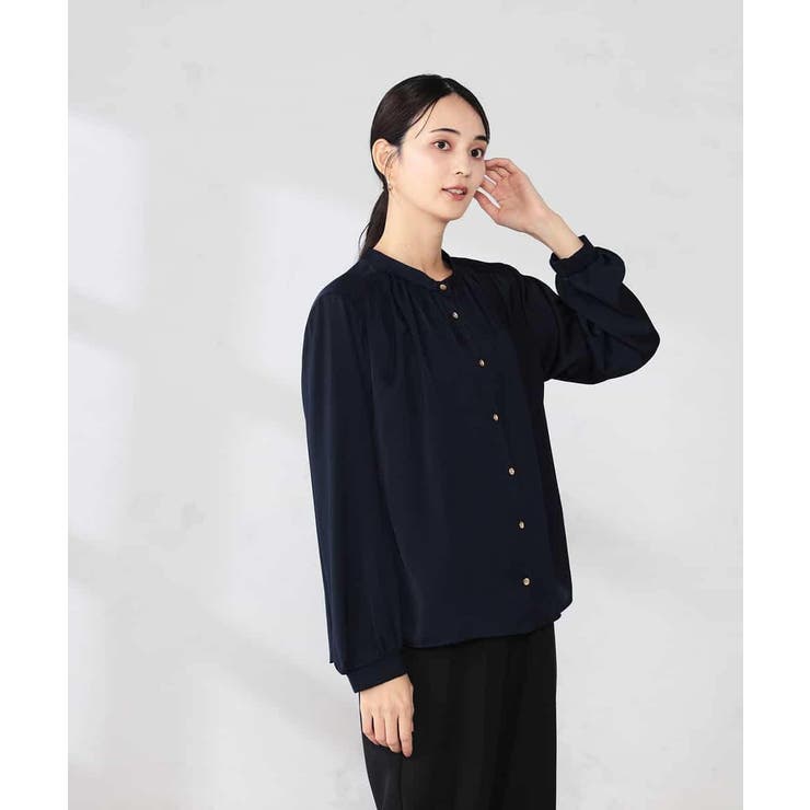 【洗える】サテンギャザーブラウス | a.v.v【WOMEN】 | 詳細画像11 