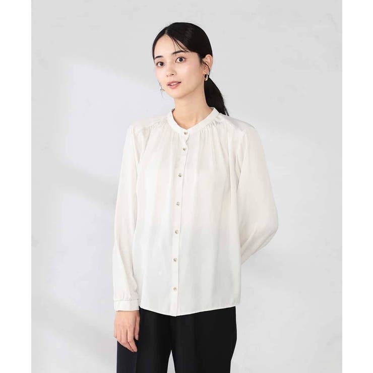 【洗える】サテンギャザーブラウス | a.v.v【WOMEN】 | 詳細画像17 