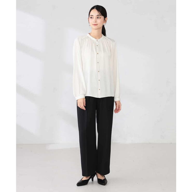 【洗える】サテンギャザーブラウス | a.v.v【WOMEN】 | 詳細画像22 