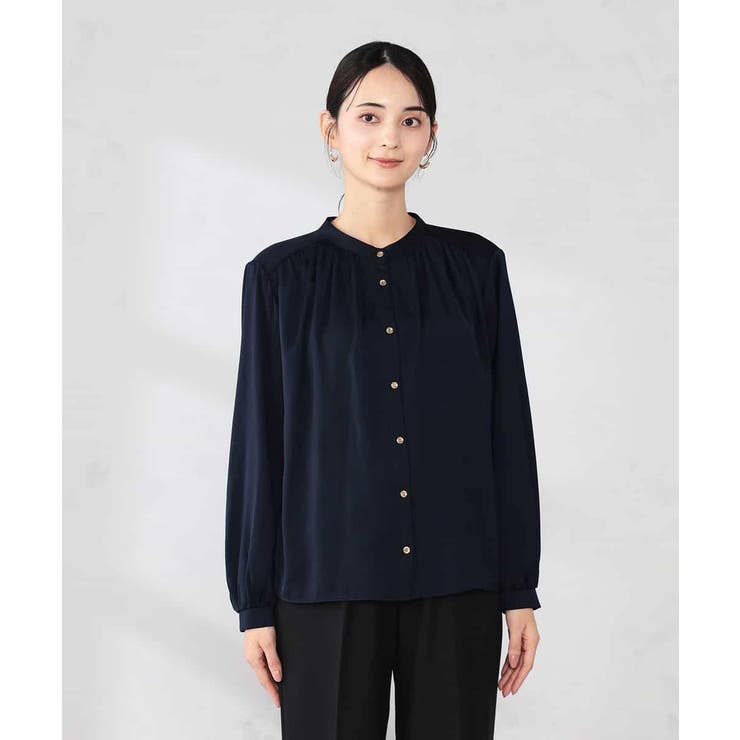 【洗える】サテンギャザーブラウス | a.v.v【WOMEN】 | 詳細画像25 