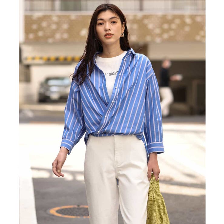 2WAY】マルチストライプシャツ[品番：ITKW0004240]｜a.v.v【WOMEN