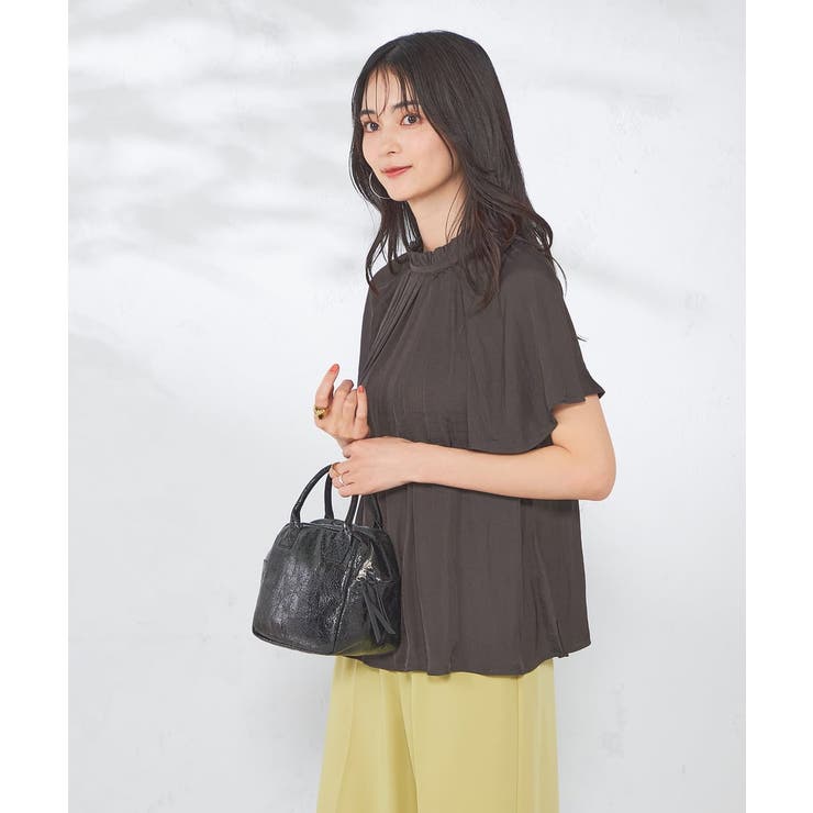 【洗える/イージーケア】サテンフリルネックブラウス | a.v.v【WOMEN】 | 詳細画像22 