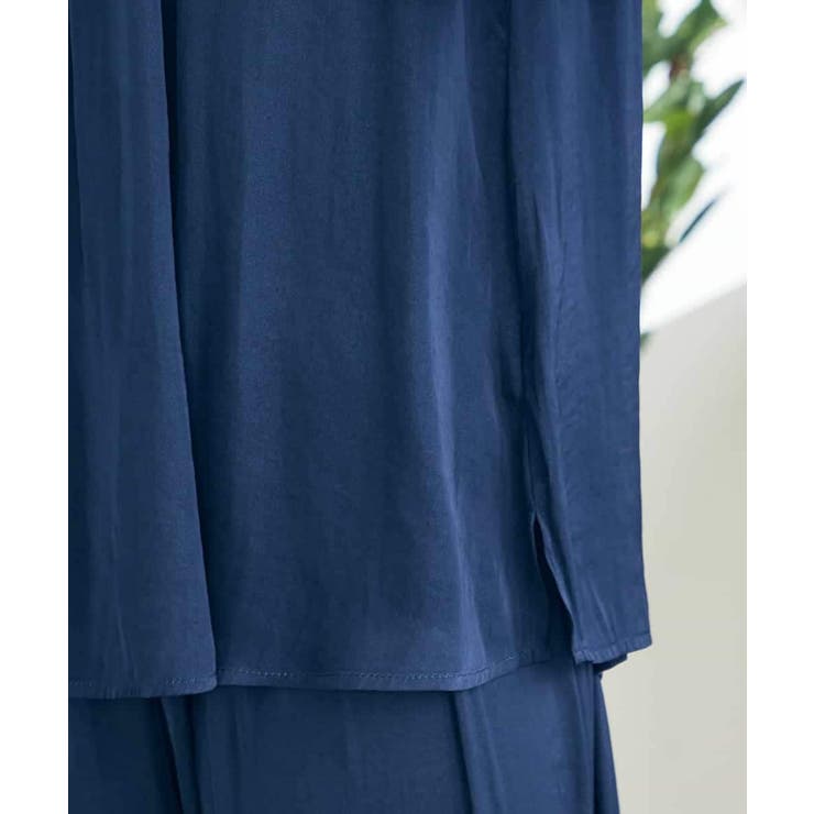 【洗える/イージーケア】サテンフリルネックブラウス | a.v.v【WOMEN】 | 詳細画像36 