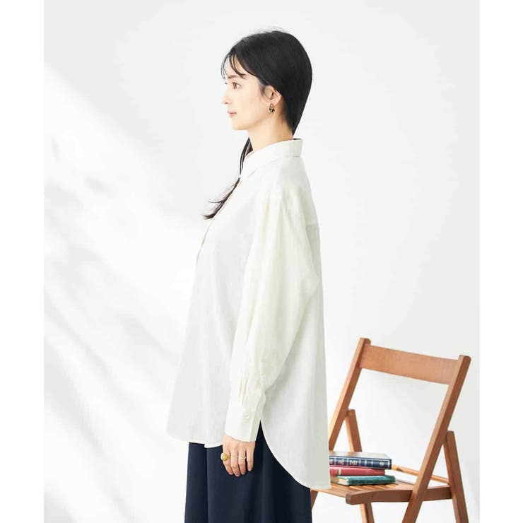 【マルチウェイ】リネン混ベーシックシャツ | a.v.v【WOMEN】 | 詳細画像14 