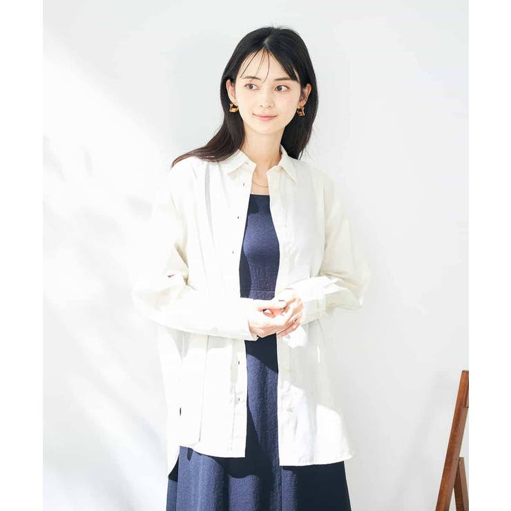 【マルチウェイ】リネン混ベーシックシャツ | a.v.v【WOMEN】 | 詳細画像6 