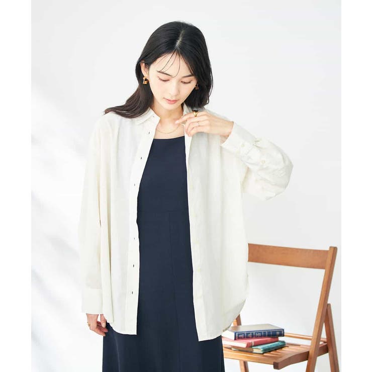 【マルチウェイ】リネン混ベーシックシャツ | a.v.v【WOMEN】 | 詳細画像8 