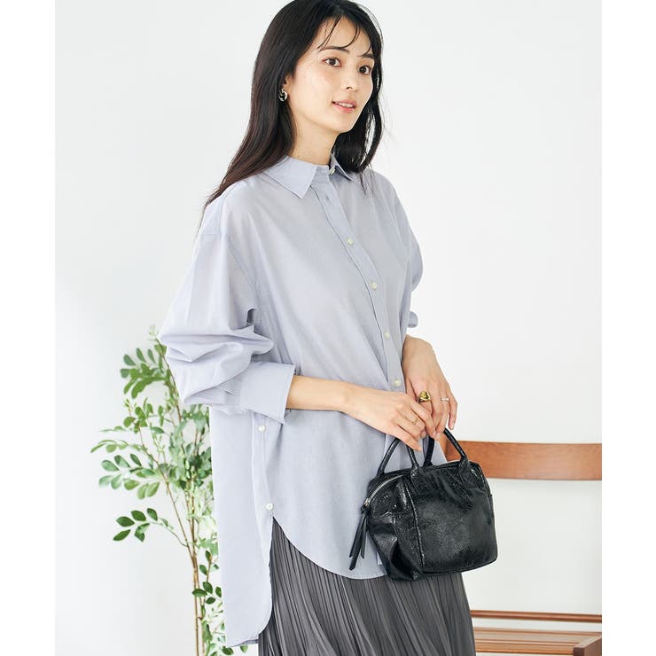 ラベンダー | 【マルチウェイ】リネン混ベーシックシャツ | a.v.v【WOMEN】