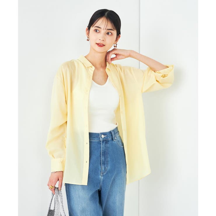【洗える/イージーケア/接触冷感/毛玉になりにくい】バックタックシアーシャツ | a.v.v【WOMEN】 | 詳細画像2 