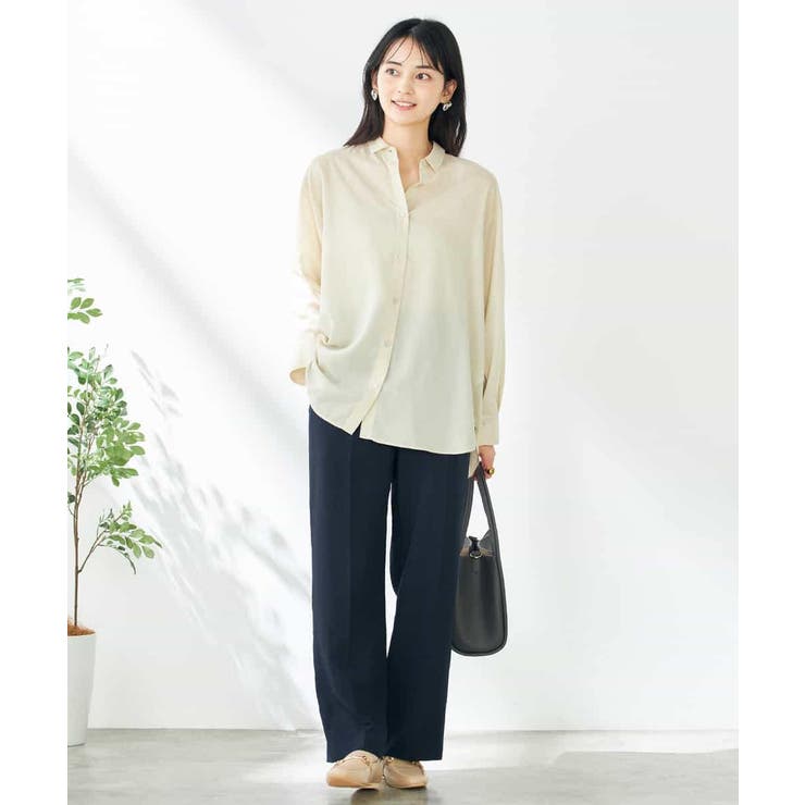 【洗える/イージーケア/接触冷感/毛玉になりにくい】バックタックシアーシャツ | a.v.v【WOMEN】 | 詳細画像26 