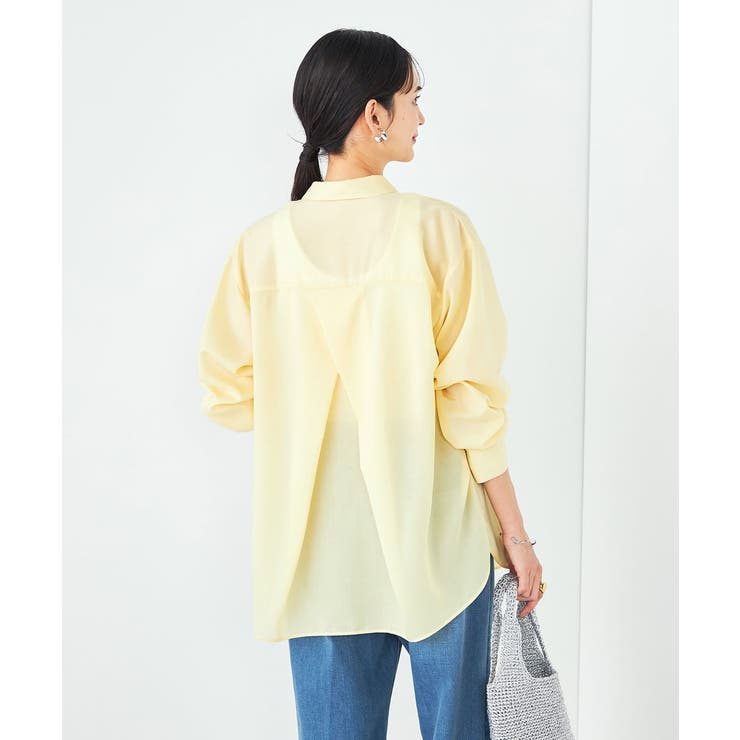【洗える/イージーケア/接触冷感/毛玉になりにくい】バックタックシアーシャツ | a.v.v【WOMEN】 | 詳細画像3 