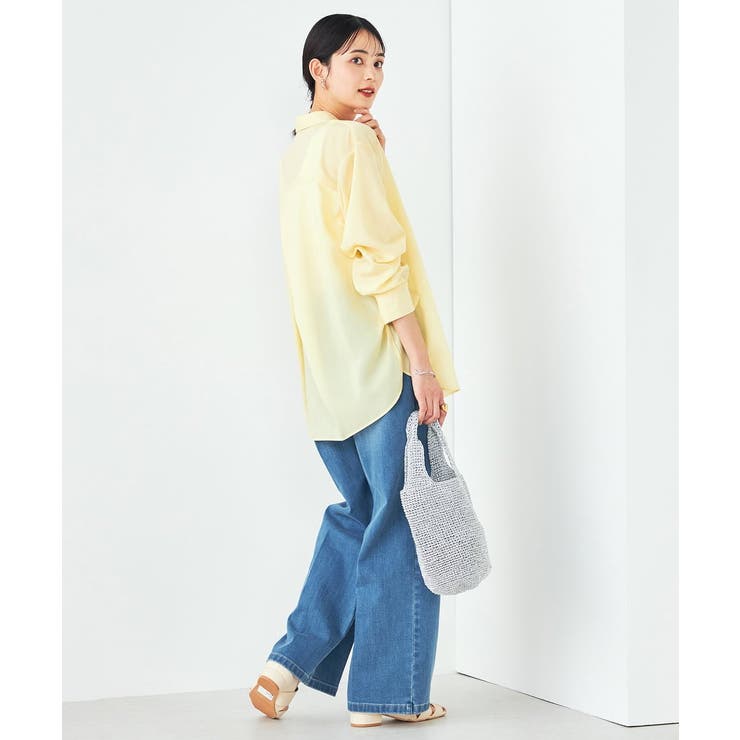 【洗える/イージーケア/接触冷感/毛玉になりにくい】バックタックシアーシャツ | a.v.v【WOMEN】 | 詳細画像4 